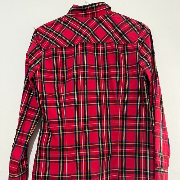 J.Crew Factory Plaid Cotton Shirt XS - Picture 4 of 7